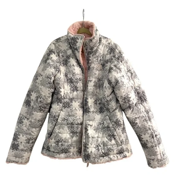 LA1. The North Face Girl’s Reversible Fur Puffer Coat Jacket Ski - Picture 1 of 7